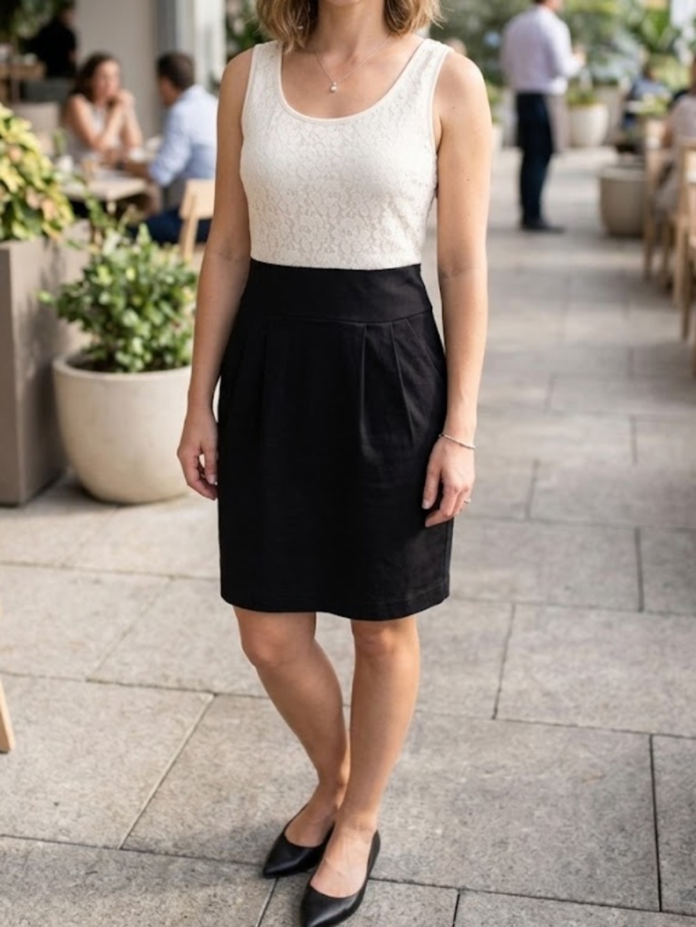 Xhilaration Colorblock Lace Bodice Cocktail Dress | Size L